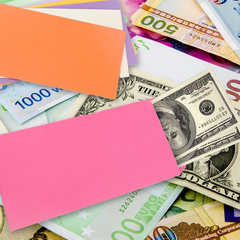xflyxin Cash Envelopes 100 packs 3.5x6.5 inches, pink envelopes, coin envelopes, seed envelopes, colored envelopes Cash, suitable for budgets, checks, coins, jewelry, small items, XF007 - Image 3